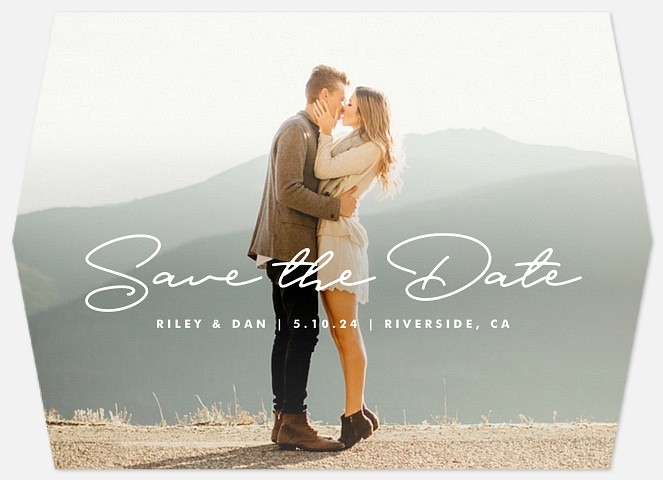 Simply Overlaid Save the Date Photo Cards