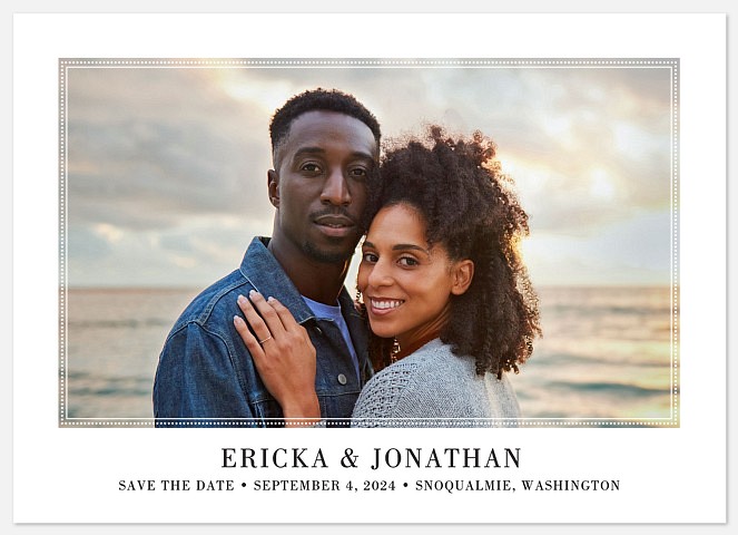 Beaded Frame Save the Date Photo Cards