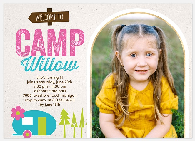 Fun Camp Kids' Birthday Invitations