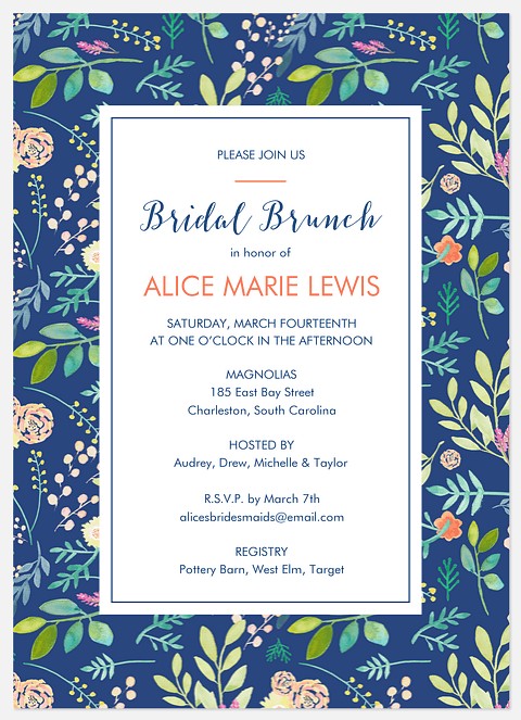 Enchanting Splendor Bridal Shower Invitations