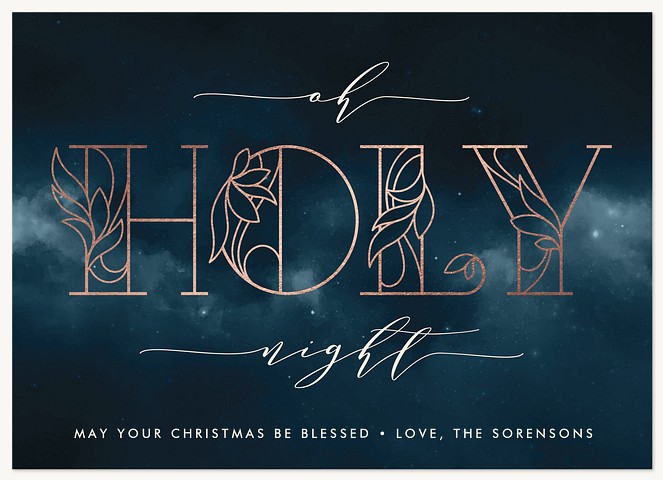 Holy Night Sky Religious Christmas Cards