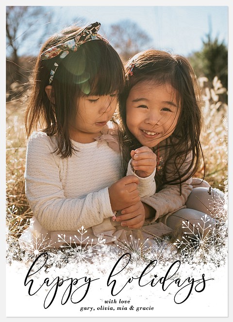 Snow Flurries Holiday Photo Cards