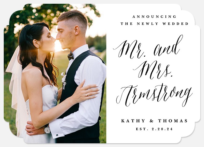 Calligraphic Wedding Announcements