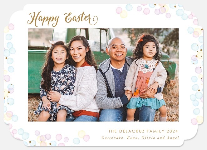 Pastel Shimmer Easter Photo Cards