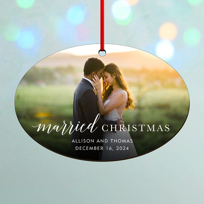 Married Christmas Custom Ornaments