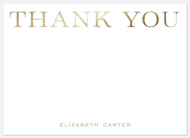 Elegant Class Thank You Cards 