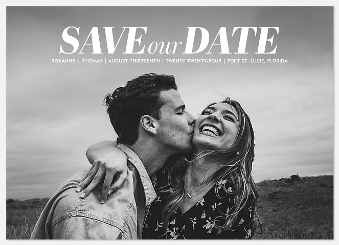 Minimal Greeting Save the Date Photo Cards