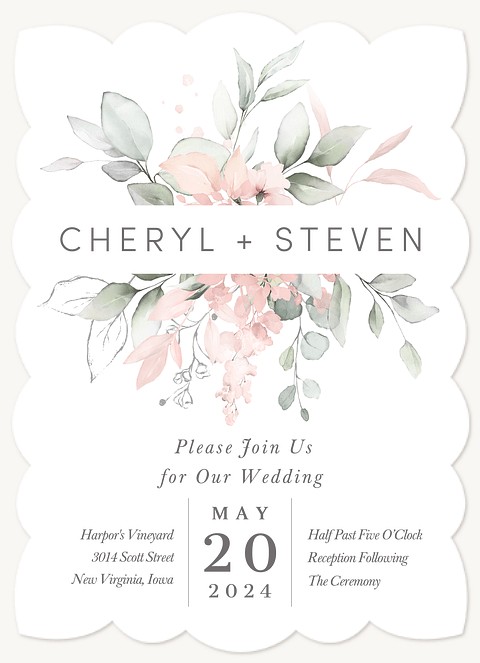 Delicate Bouquet Wedding Invitations