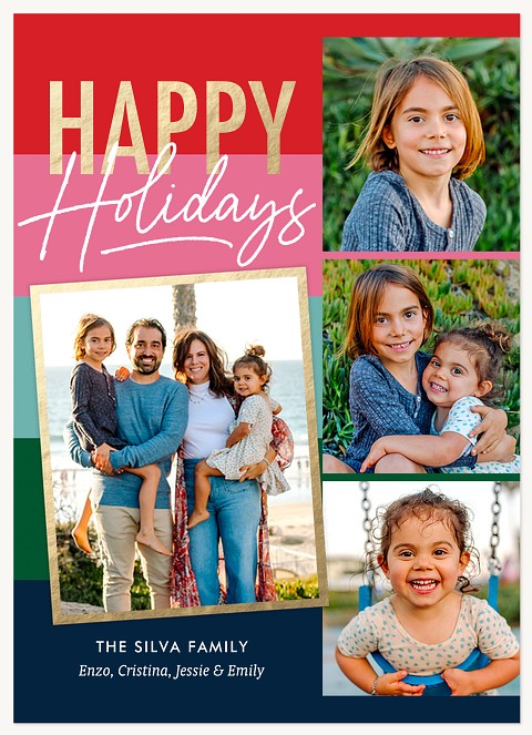 Whimsy Collage Personalized Holiday Cards
