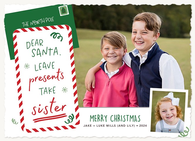 Santa Letter Personalized Holiday Cards