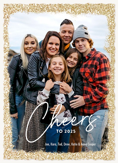 Gold Dust Personalized Holiday Cards