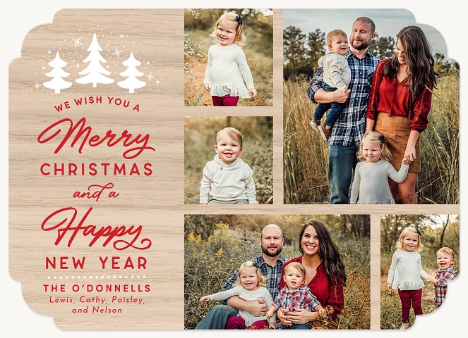 Rustic Variety Personalized Holiday Cards