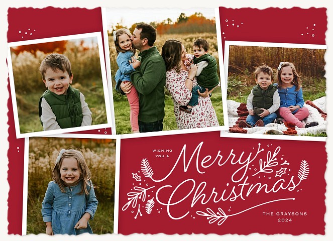 Whimsical Adornments Personalized Holiday Cards