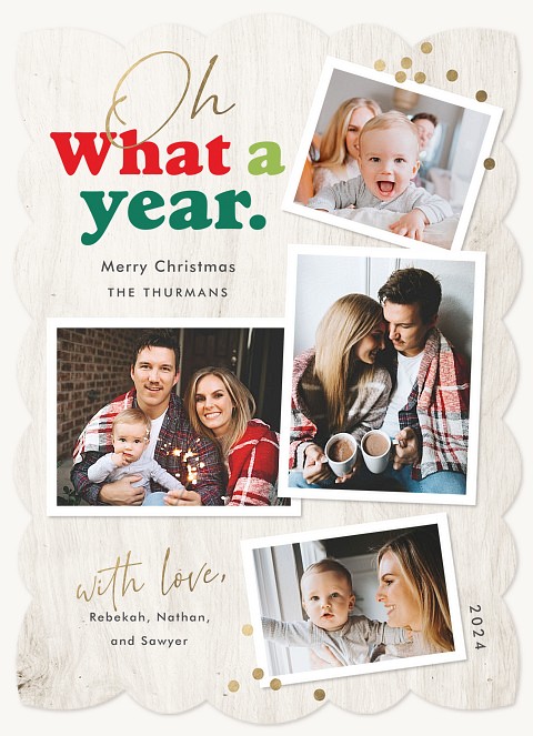 Oh What A Year Personalized Holiday Cards