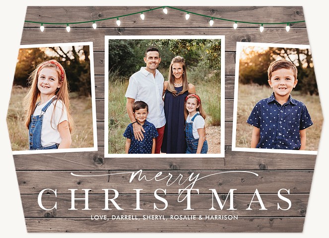 Farmhouse Lights Personalized Holiday Cards