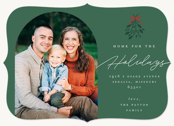 Arched Doorway Personalized Holiday Cards