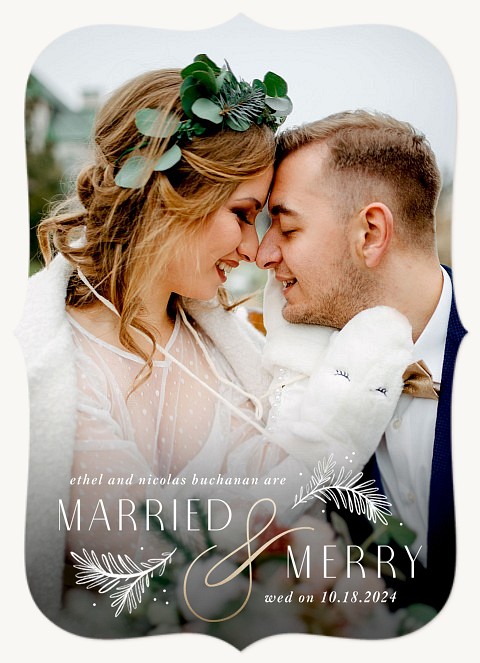 Married & Merry Personalized Holiday Cards