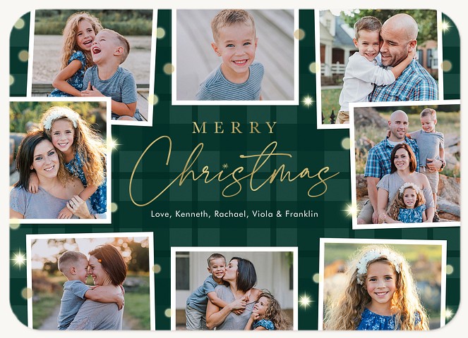 Dazzling Plaid Personalized Holiday Cards