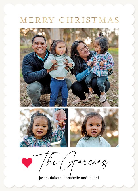 Our Name Personalized Holiday Cards