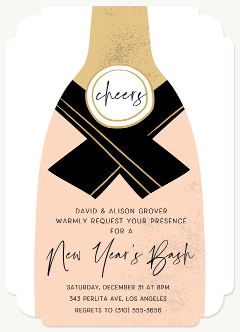 Champagne Blast Holiday Party Invitations