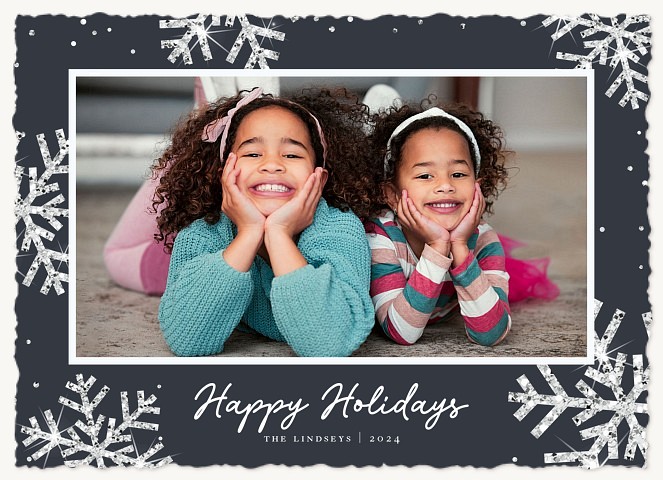 Twinkling Snowfall Personalized Holiday Cards