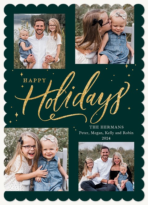 Twinkle & Swirls Personalized Holiday Cards
