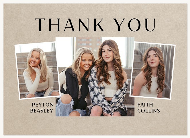 Double Thanks Thank You Cards 