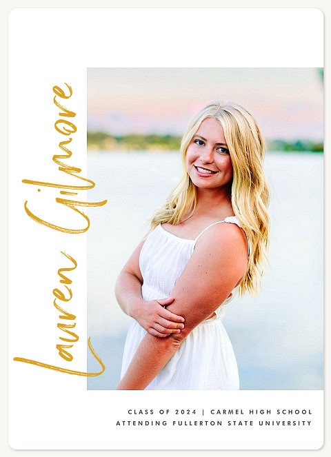 Vertical Signature  Graduation Cards