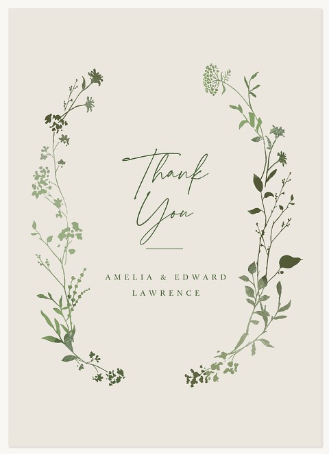 Graceful Wildflowers Thank You Cards 