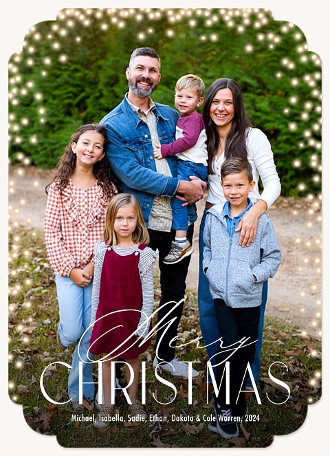 Merriment Aglow Personalized Holiday Cards