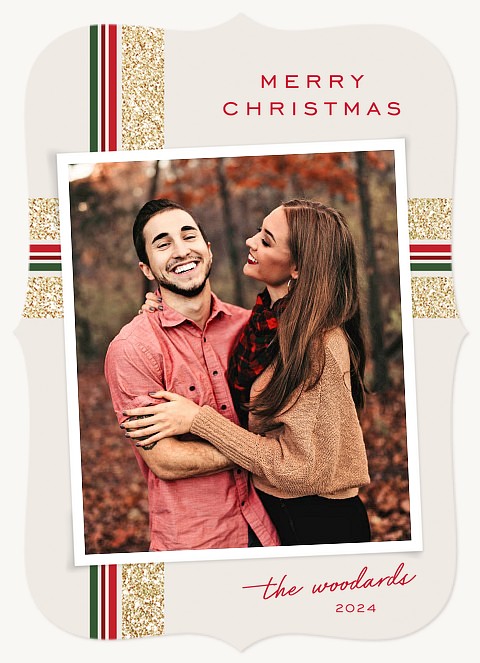 Stylish Wrap Personalized Holiday Cards