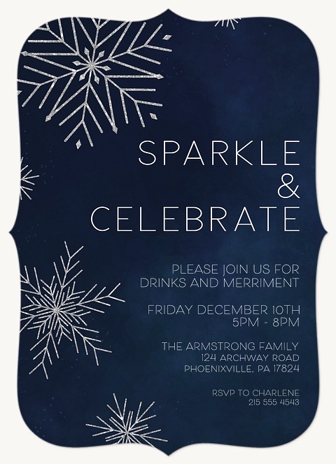Sparkle & Celebrate Holiday Party Invitations