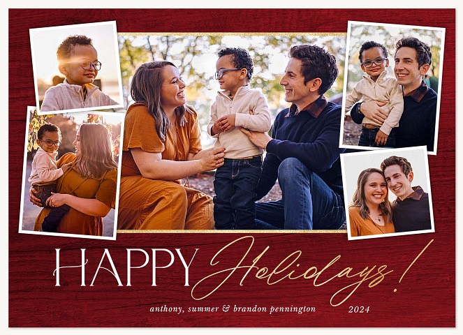 Redwood Collage Personalized Holiday Cards