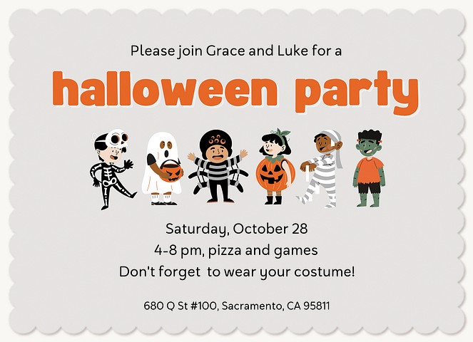 Costume Soiree Halloween Party Invitations