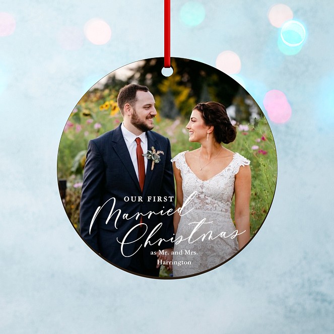 First Married Christmas Personalized Ornaments
