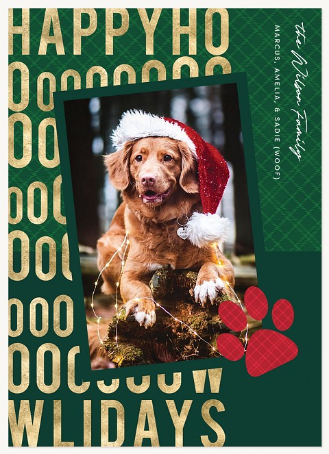 Howliday Greeting Personalized Holiday Cards