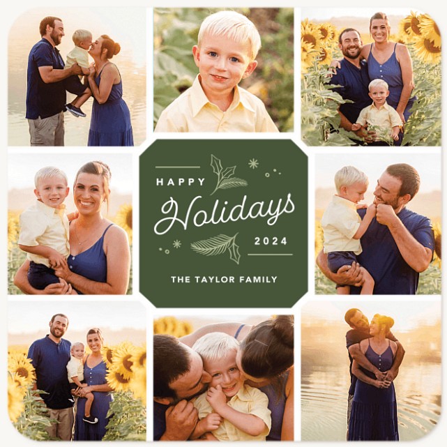Happy Grid Personalized Holiday Cards
