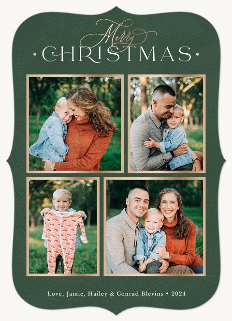 Shimmering Elegance Personalized Holiday Cards