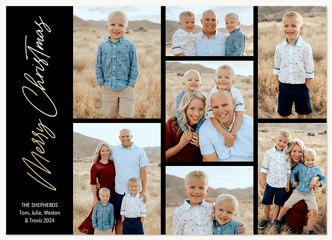 Modern Collage Personalized Holiday Cards