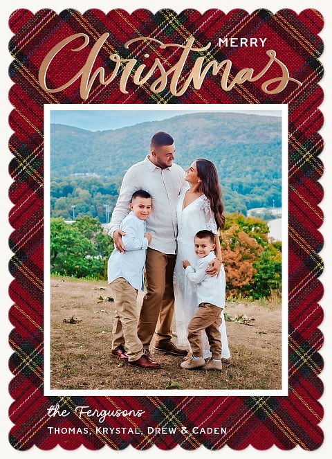 Velvet Corners Personalized Holiday Cards