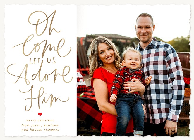 Scripted Song Personalized Holiday Cards