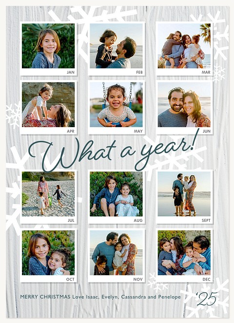 Rustic Calendar Personalized Holiday Cards