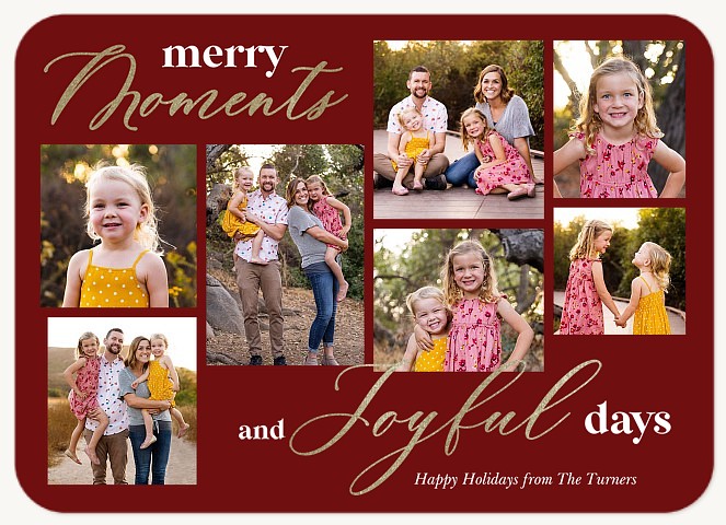Merry & Joyful Personalized Holiday Cards