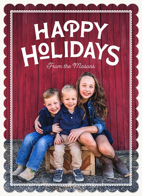 Happy Farmhouse Personalized Holiday Cards