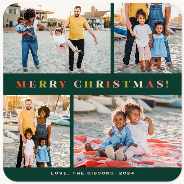 Joy Blocks Personalized Holiday Cards