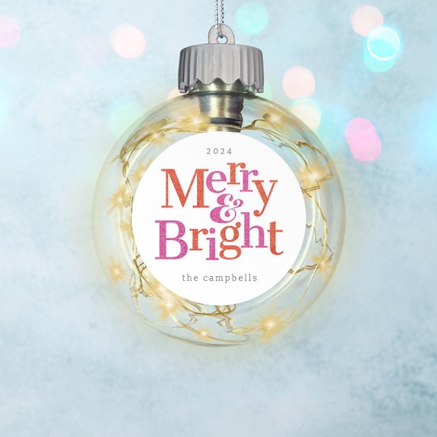 Merry & Bright Personalized Ornaments