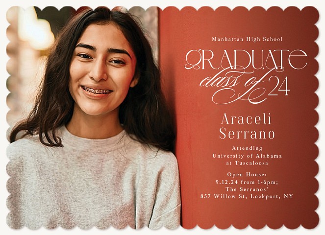 Luxe Script Graduation Cards