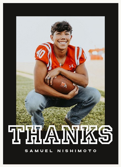 Varsity Thanks Thank You Cards 