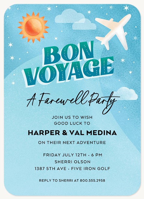 Bon Voyage! Invitations
