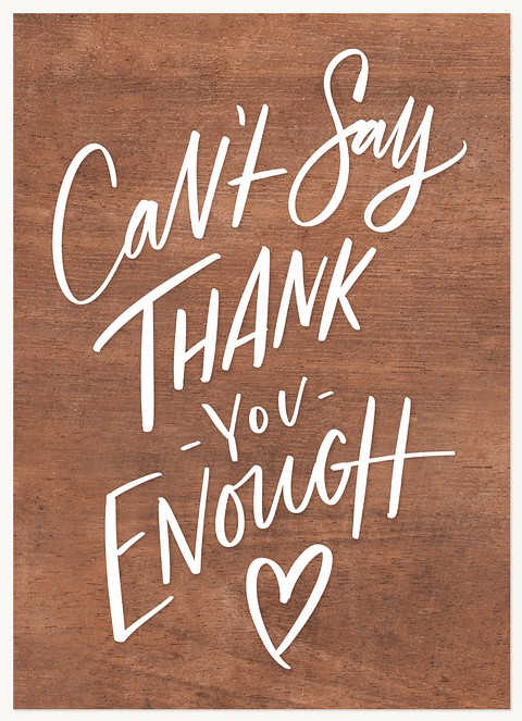 Rustic Thank You Greeting Cards